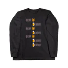 NIKORASU GOのビールデザインTシャツ「ベアビアベアビアベアビアビア」（Tシャツ・パーカー・グッズ・ETC） Long Sleeve T-Shirt