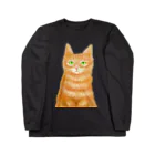 Washiemon and Ai-chan's Shopのオレンジ猫 Long Sleeve T-Shirt