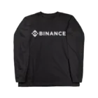 FUNNY JOKESのBINANCE-バイナンス- 白ロゴ Long Sleeve T-Shirt