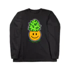 420 MUSIC FACTORYのグリーンスマイルくん（大麻とLSD） Long Sleeve T-Shirt