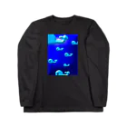 クジラちゃんクラブのぷくぷくクジラの群れ Long Sleeve T-Shirt