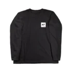 HFのHF スクエアロゴ　ホワイト Long Sleeve T-Shirt