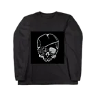 yuyuのBroken Skull black ver 롱 슬리브 티셔츠