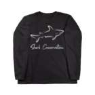 MUSEA（ミューゼア）の【黒・濃色】ゆるサメTシャツ（Shark conservation shirt） ロングスリーブTシャツ