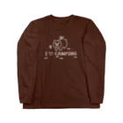 あふろっち商店のI LOVE CAMPING（白） ロングスリーブTシャツ