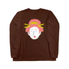 Oedo CollectionのGirl Face／濃色ロングスリーブTシャツ Long Sleeve T-Shirt