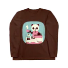 キッチュの中国茶パンダ Long Sleeve T-Shirt