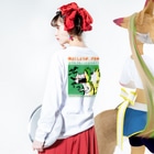 comacofworksのsocialdistancing＊リスじゃないよ003 Long Sleeve T-Shirt :model wear (back, sleeve)