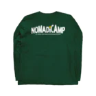 nomadica(ノマディカ)　SUZURIストアのノマキャンロゴ バックプリント(白) ロングスリーブTシャツの裏面