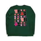 LalaHangeulのハングルの数字 漢数字バージョン バックプリント Long Sleeve T-Shirt :back