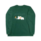 kiki25のアウトドアライフを満喫する白くま(冬) Long Sleeve T-Shirt