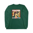 kazu_gのレトロ風ポスター（女性） Long Sleeve T-Shirt