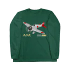 NYAO_AVIATIONの三菱 九六式四号艦上戦闘機(A5M4) 第14航空隊所属機 グッズ Long Sleeve T-Shirt