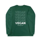 Let's go vegan!のBecause I give a **** ロングスリーブTシャツ