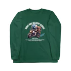 kazu_gのロボットバイク便(濃色用) ロングスリーブTシャツ