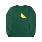 mametosoraのPacific Parrotletアメリカンイエロー ロングスリーブTシャツ