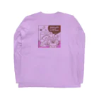 So湖いらの「びわ湖woクリーンniあらいぐま」びわこをせんたく茶線ロングスリーブTシャツ Long Sleeve T-Shirt :back