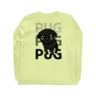 furebuhi　clubのグラフィックPUG！ ロングスリーブTシャツの裏面