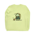 ほっかむねこ屋（アトリエほっかむ）のアマビエ（ほっかむ画） Long Sleeve T-Shirt :back