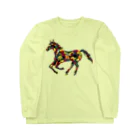 meiroのカラフルなホース Long Sleeve T-Shirt