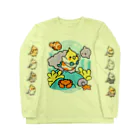 Cody the Lovebirdのサンゴ礁を守ろう！オカメインコと海のお友達　Chubby Bird Long Sleeve T-Shirt