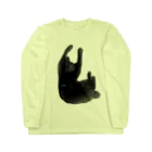 KuMu-music Shopのモノトーン猫 （urick.） Long Sleeve T-Shirt