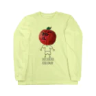 りんご農家の酒池肉りんごマン 体は細いよver ロングスリーブTシャツ