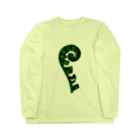 PALA's SHOP　cool、シュール、古風、和風、の右巻き ロングスリーブTシャツ
