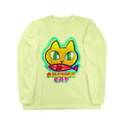 ✨🌈✨ユラクラカン🇯🇵 ✨🌈✨の🍊🐈 オレンジキャット🍊🐈　ライト ロングスリーブTシャツ