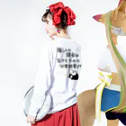 ミナミコアリクイ【のの】の【バックプリント】推し活は生命線【ミナミコアリクイ】 Long Sleeve T-Shirt :model wear (back, sleeve)