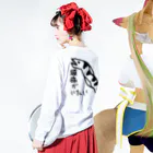 ミナミコアリクイ【のの】の頭痛うつぼ Long Sleeve T-Shirt :model wear (back, sleeve)