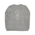 さくら もたけのおしり干支シリーズ_午ver. Long Sleeve T-Shirt :back