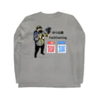 のり心霊ショップの公式バックプリントロングスリーブ（グレー） Long Sleeve T-Shirt :back