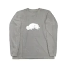 もくもくモクレンの日本スピッツデザインショップのねてるスピッツ Long Sleeve T-Shirt