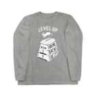 ねこぜもんのLEVEL UP FTS しろいロゴ Long Sleeve T-Shirt