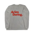 宇宙の真理ナビゲーターSunsCrystal's Shopの【牡羊座】Aries Daring.(牡羊座は大胆だ) ロングスリーブTシャツ