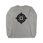 QUQU_WORKSのターゲットマーク ブラック Long Sleeve T-Shirt