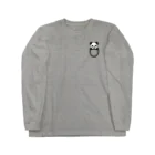 えいこせんせいの「にこにこパンダ」のくっきりポケットにこにこパンダ Long Sleeve T-Shirt