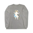 Quatre Illustrationのネコがきてみた♬ 01-S.バレリーナ Long Sleeve T-Shirt