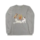 sayapochaccoのMy favirite terriers drom A to Z　~B~bonfire ロングスリーブTシャツ