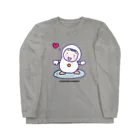 ゆきだるまころころのゆきだるまが大好き＊オレンジ ロングスリーブTシャツ