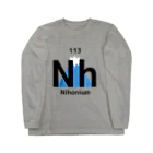 柏洋堂の新元素記号 ニホニウム「Nh(Nihonium)」 ロングスリーブTシャツ