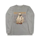 Bad Daddy at SUZURI のハロウィン　コミックゴースト Long Sleeve T-Shirt