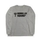 GORILLA SQUAD 公式ノベルティショップのGORILLA SQUAD ロゴ黒 ロングスリーブTシャツ