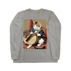 F2 Cat Design Shopの orchestra cat 001 ロングスリーブTシャツ