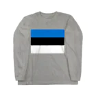 お絵かき屋さんのエストニアの国旗 Long Sleeve T-Shirt