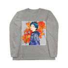 ゆうぐれなしょっぷのお花とおんなのこ Long Sleeve T-Shirt