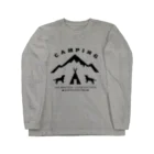 too muchの人間用のCAMPING　黒 Long Sleeve T-Shirt