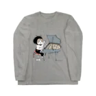 ほっかむねこ屋（アトリエほっかむ）のピアノねこ Long Sleeve T-Shirt