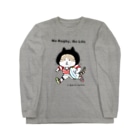 ほっかむねこ屋（アトリエほっかむ）のラグビーねこ Long Sleeve T-Shirt